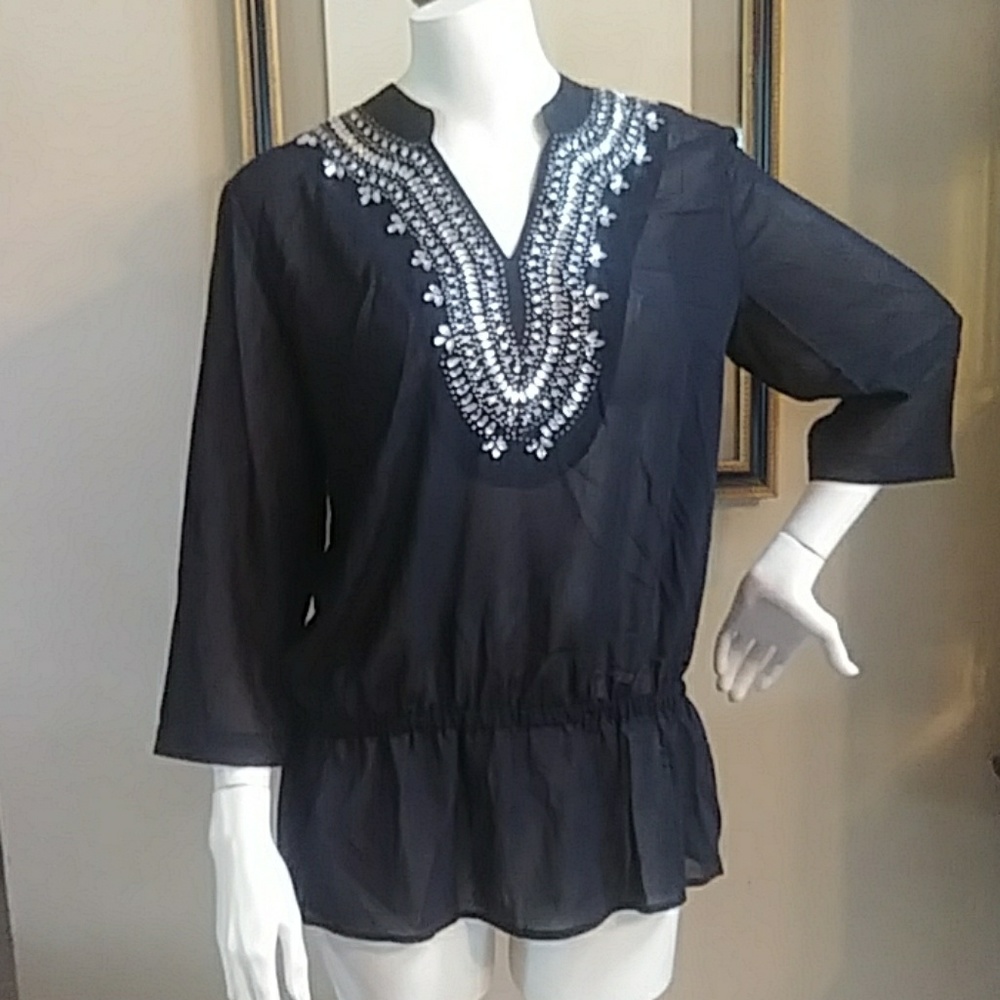 Chico's tunic top with embellishment